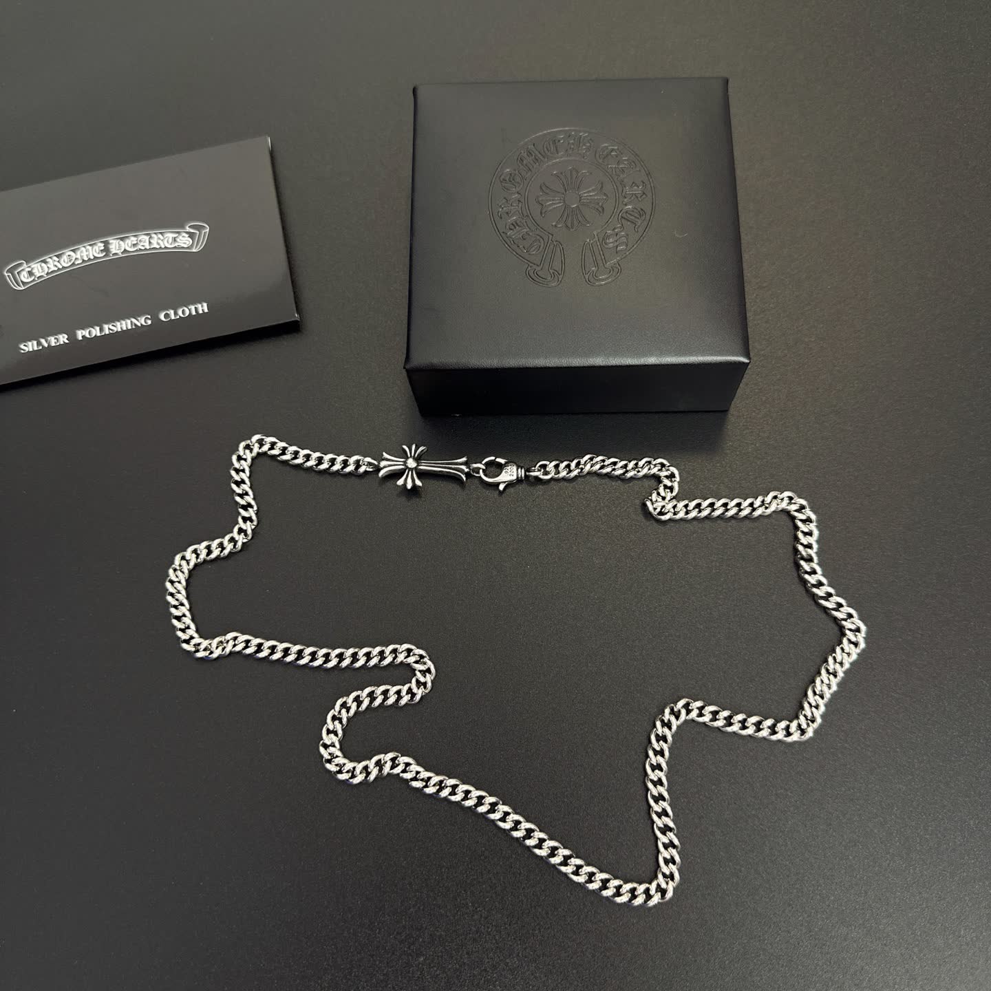 Chrome Hearts Silver Chain with Cross Pendant